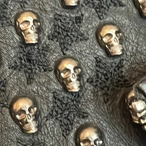 Double D Ranch- Killa Flag Black Studded Leather Jacket - Picture 4 of 8